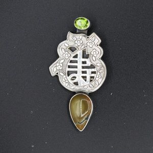 Vintage Amy Kahn Russell Pin/Pendant AKR silver